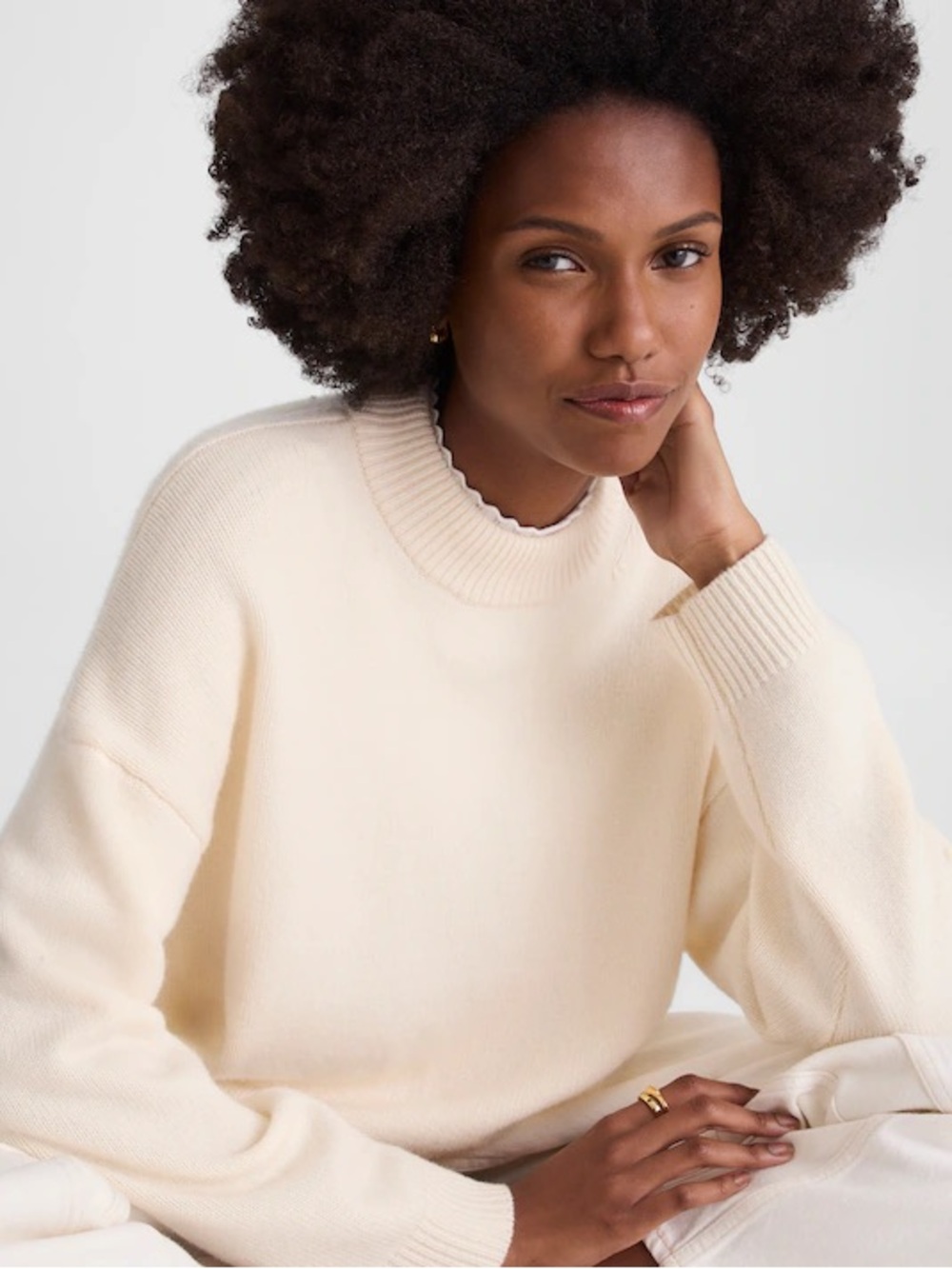 Madewell‎ SoftWool Boxy Crewneck Sweater size XL NT602 NEW heather cloud